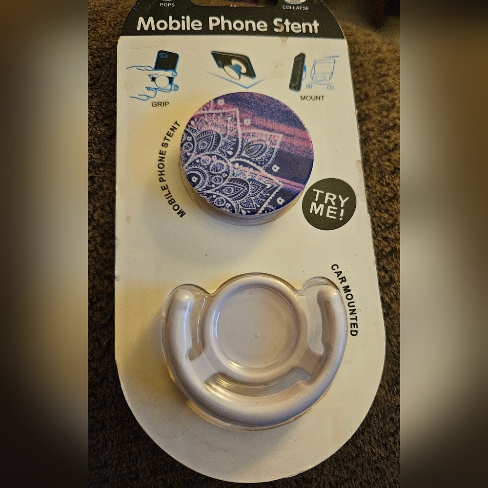 Mobile Phone Stent with Purple Design